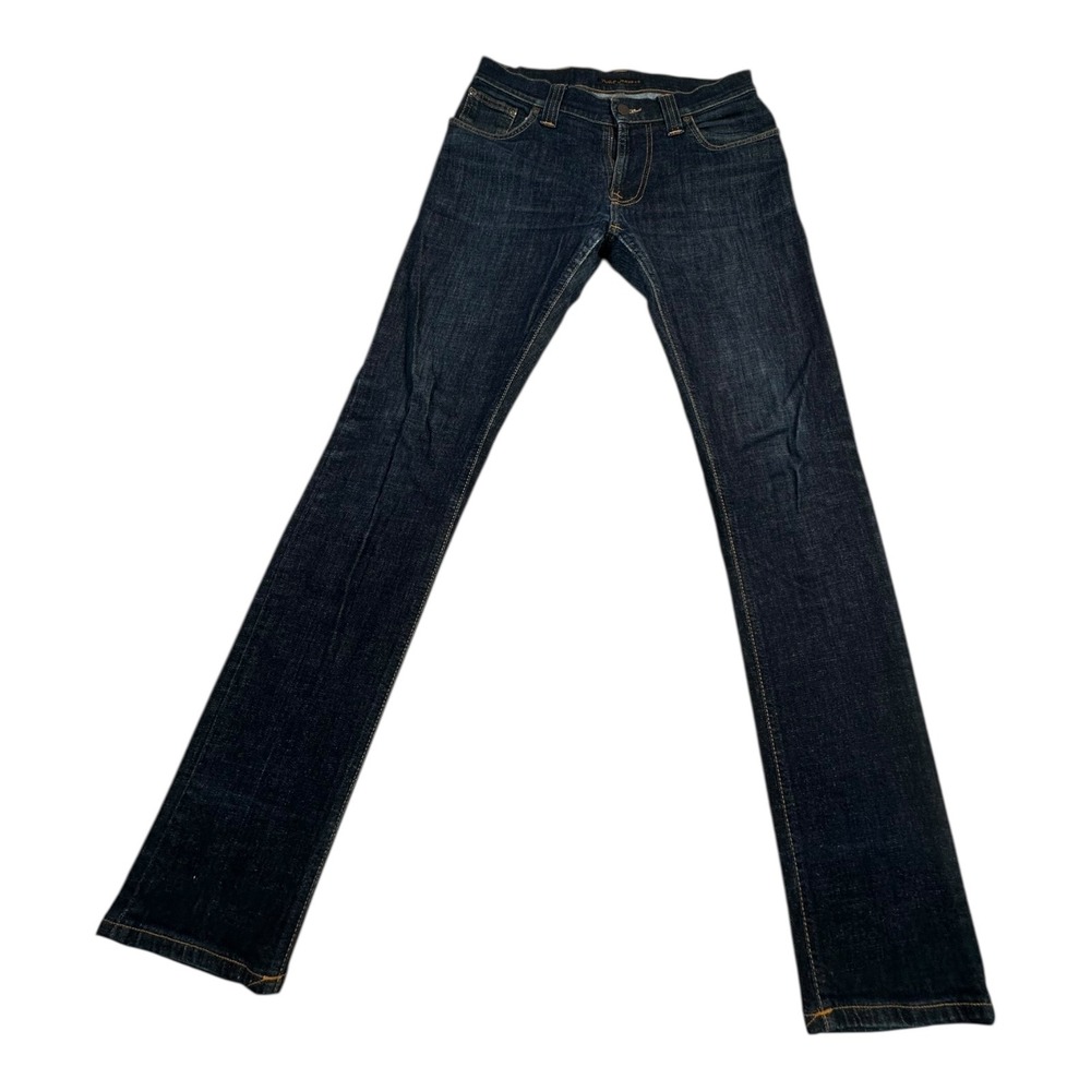 Nudie Jeans Co‎ Grim Tim Straight Leg Dark Wash Denim Jeans Mens W30 L32